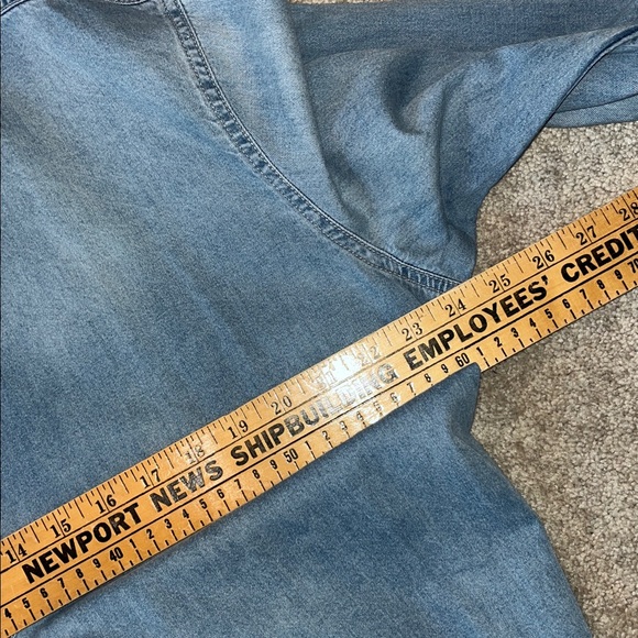 J. Crew Chambray Popover Shirt Storm Wash, Size Large NWT - Picture 10 of 10